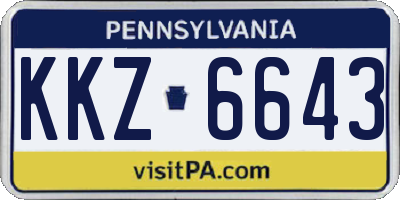 PA license plate KKZ6643