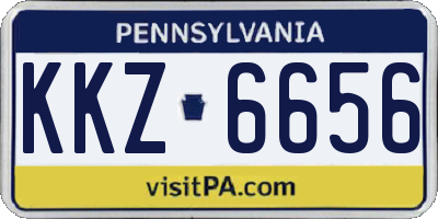 PA license plate KKZ6656