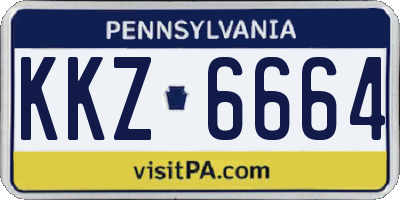 PA license plate KKZ6664