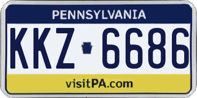 PA license plate KKZ6686