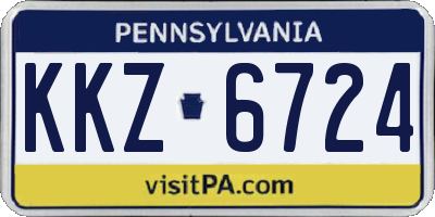 PA license plate KKZ6724