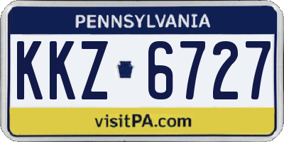 PA license plate KKZ6727