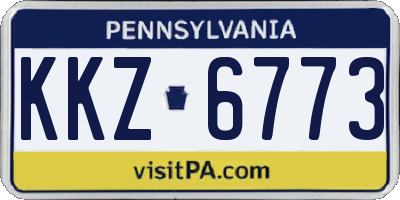 PA license plate KKZ6773