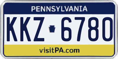 PA license plate KKZ6780
