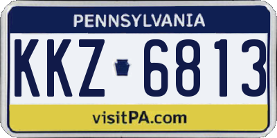 PA license plate KKZ6813