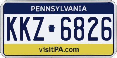 PA license plate KKZ6826