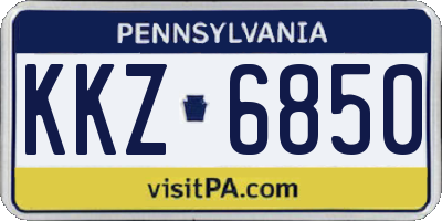PA license plate KKZ6850