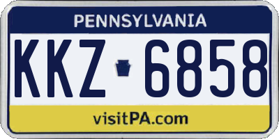 PA license plate KKZ6858