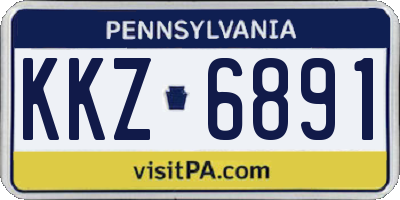 PA license plate KKZ6891