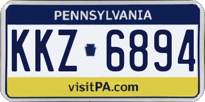 PA license plate KKZ6894