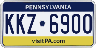 PA license plate KKZ6900
