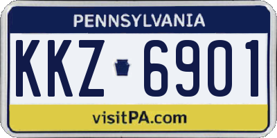 PA license plate KKZ6901
