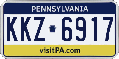 PA license plate KKZ6917