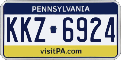 PA license plate KKZ6924