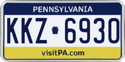 PA license plate KKZ6930