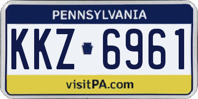 PA license plate KKZ6961