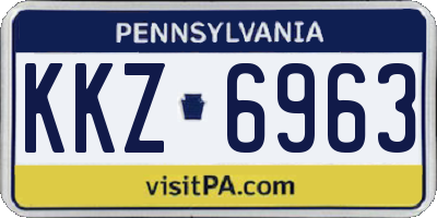 PA license plate KKZ6963