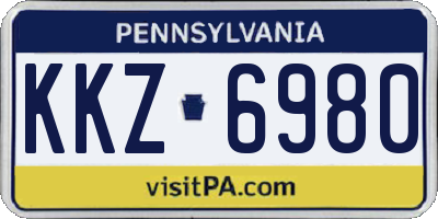 PA license plate KKZ6980