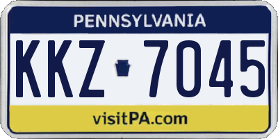 PA license plate KKZ7045