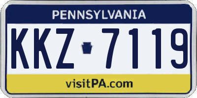 PA license plate KKZ7119