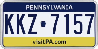 PA license plate KKZ7157