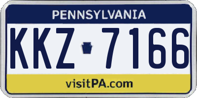 PA license plate KKZ7166