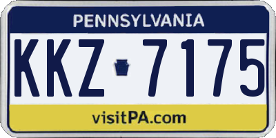 PA license plate KKZ7175