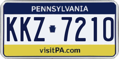PA license plate KKZ7210