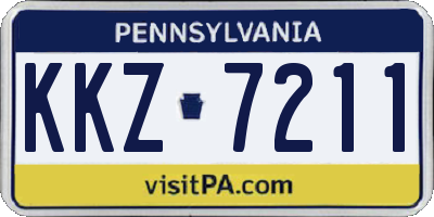 PA license plate KKZ7211