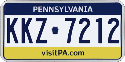 PA license plate KKZ7212