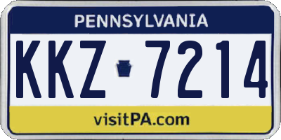 PA license plate KKZ7214