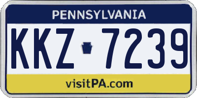 PA license plate KKZ7239