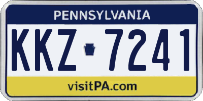 PA license plate KKZ7241