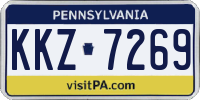 PA license plate KKZ7269