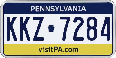 PA license plate KKZ7284