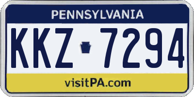 PA license plate KKZ7294