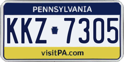 PA license plate KKZ7305