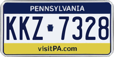 PA license plate KKZ7328
