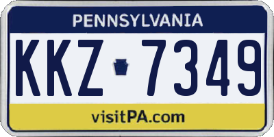 PA license plate KKZ7349