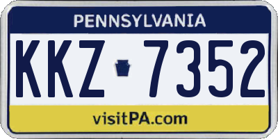 PA license plate KKZ7352