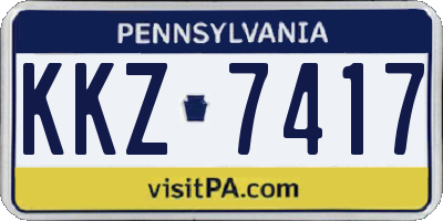 PA license plate KKZ7417
