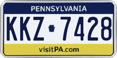 PA license plate KKZ7428