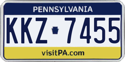 PA license plate KKZ7455