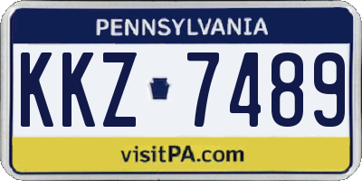 PA license plate KKZ7489