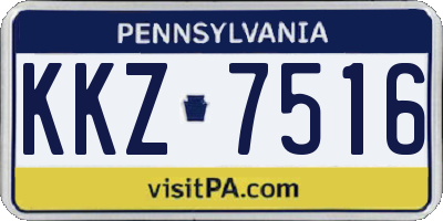 PA license plate KKZ7516