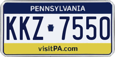 PA license plate KKZ7550