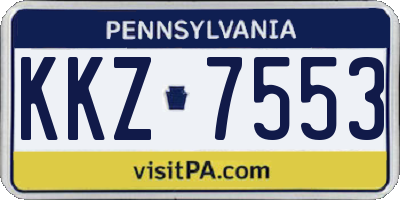 PA license plate KKZ7553