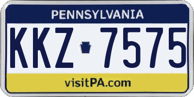 PA license plate KKZ7575