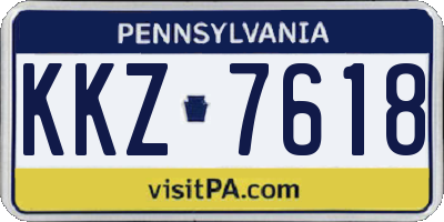 PA license plate KKZ7618
