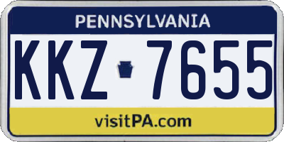 PA license plate KKZ7655